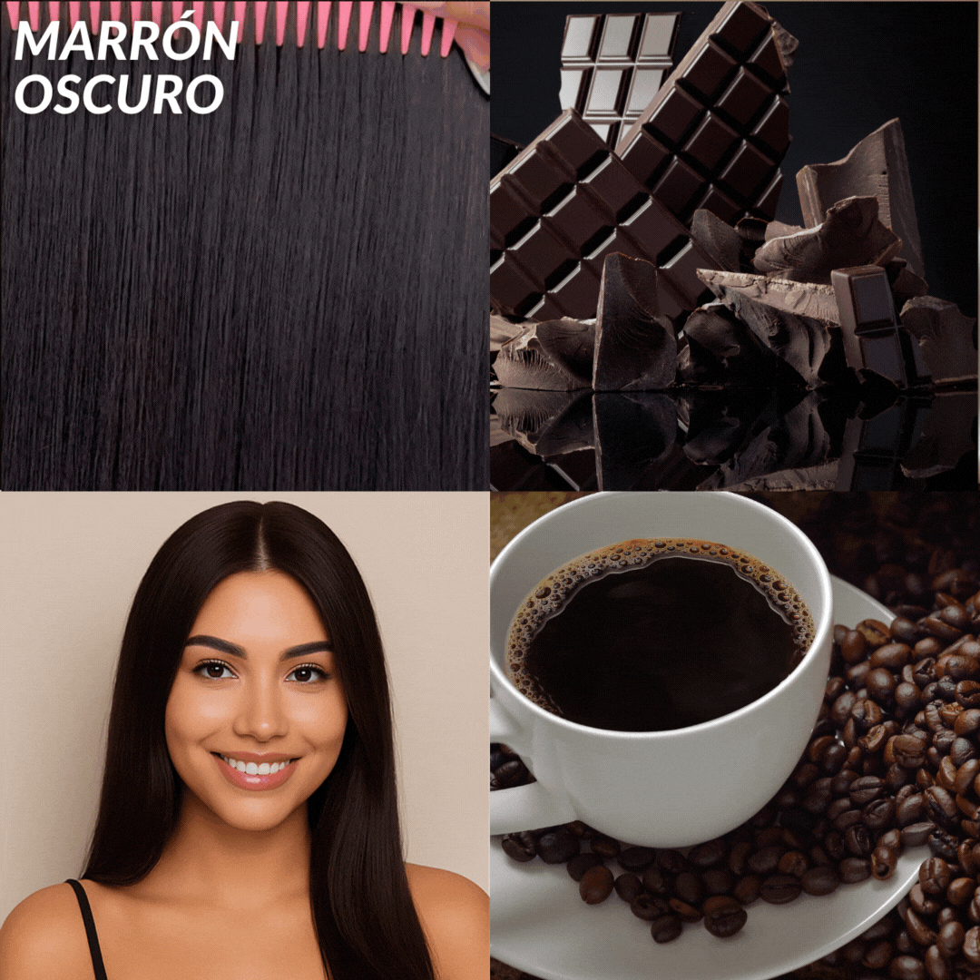 Extensiones Lisas Con Hilo Invisible y clips 45cm