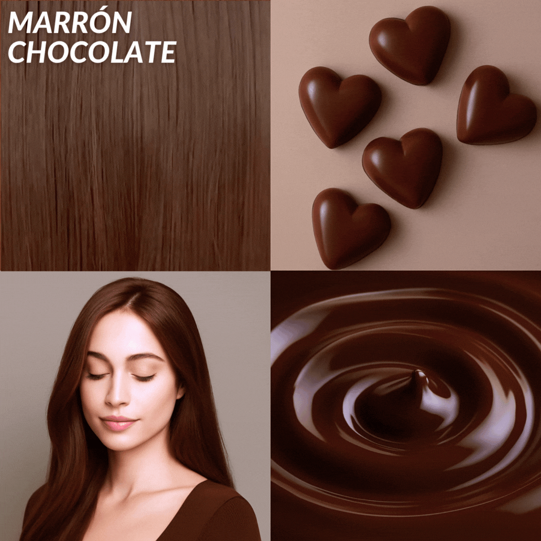 Extensiones Lisas Con Hilo Invisible y clips 45cm