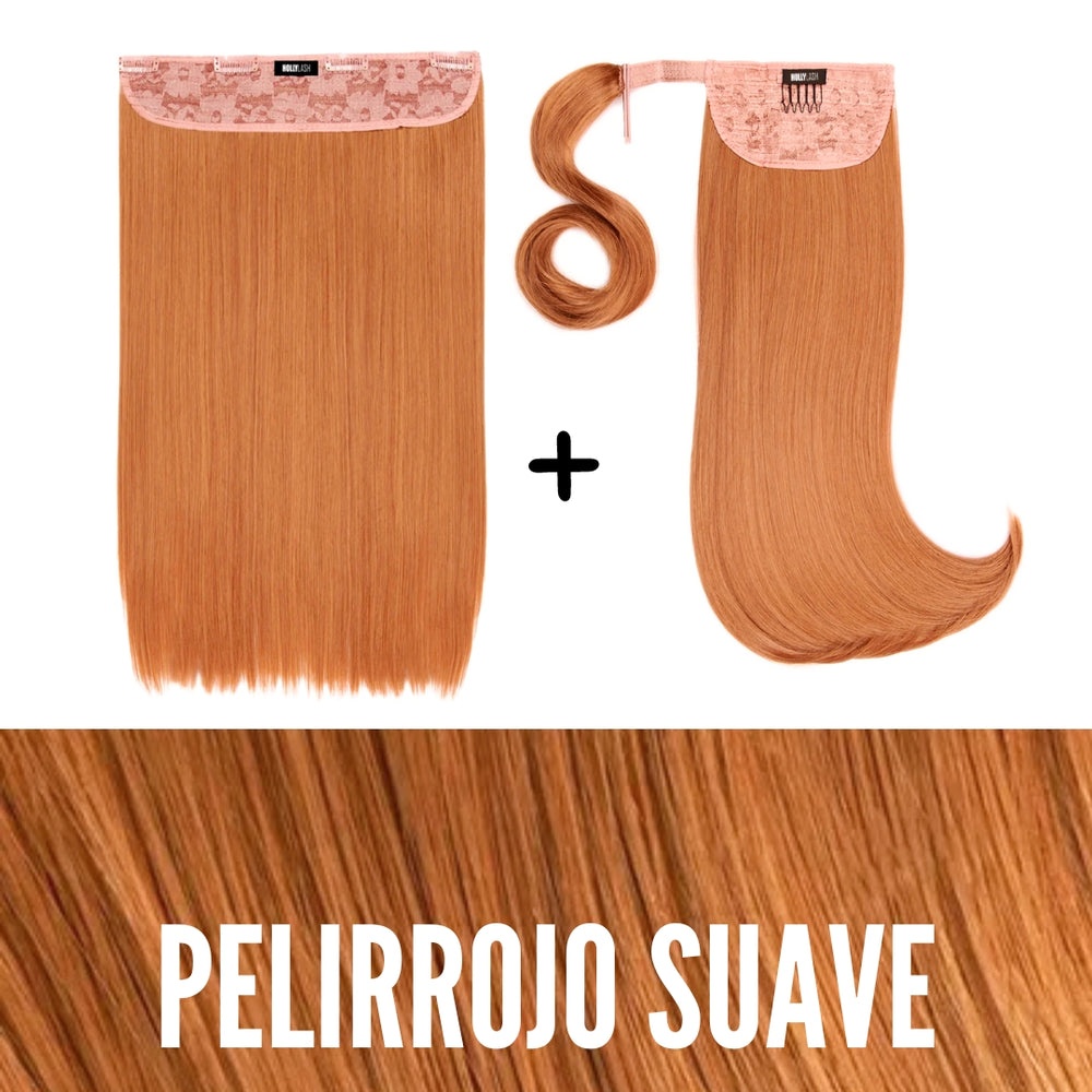 PACK DE EXTENSIONES: MELENA COMPLETA + COLETA VOLUMINOSA