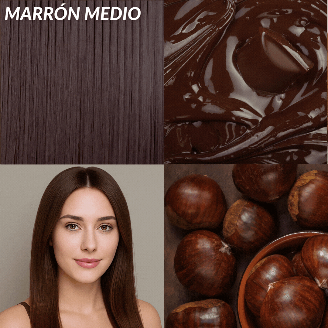 Extensiones Lisas Con Hilo Invisible y clips 45cm