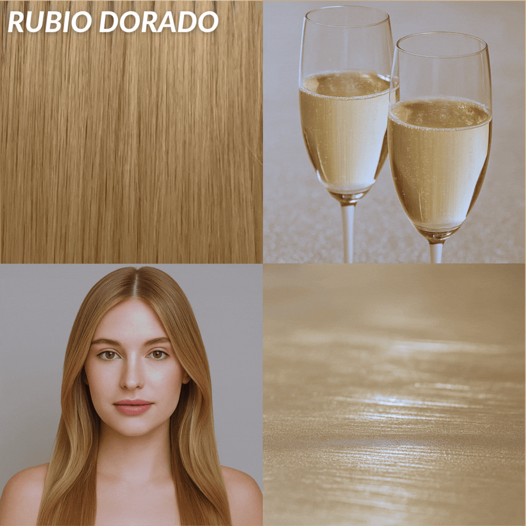 Extensiones Lisas Con Hilo Invisible y clips 45cm