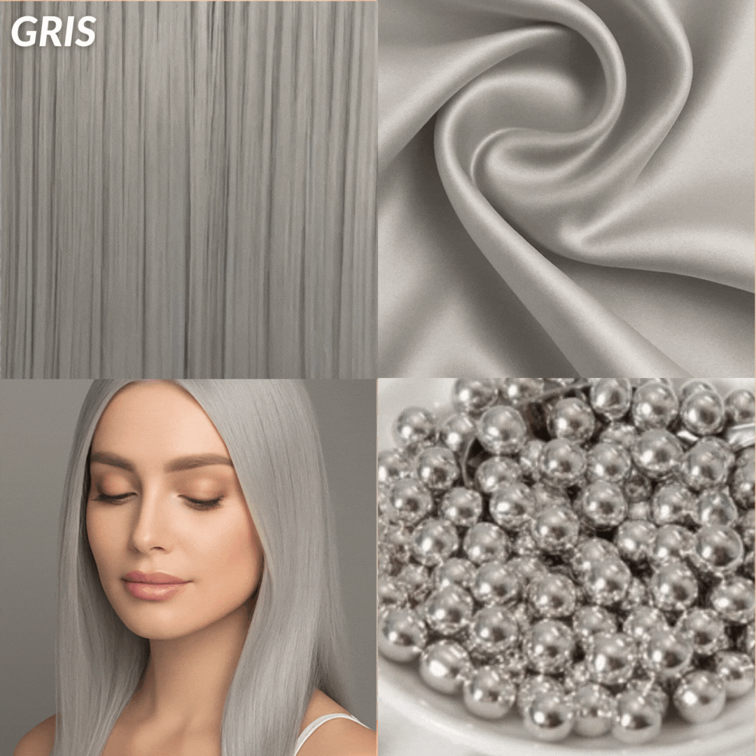 Extensiones Lisas Con Hilo Invisible y clips 45cm