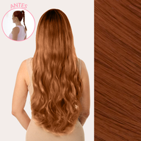 Extensiones Onduladas Con Hilo Invisible y clips 50cm