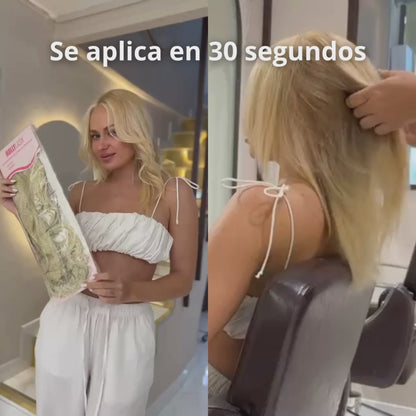 Extensiones Onduladas Con Hilo Invisible y clips 50cm