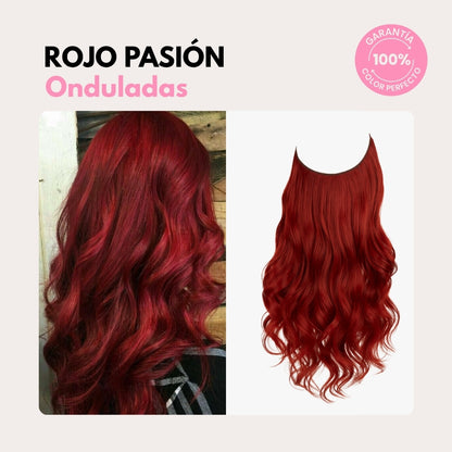 Extensiones Onduladas Con Hilo Invisible y clips 50cm